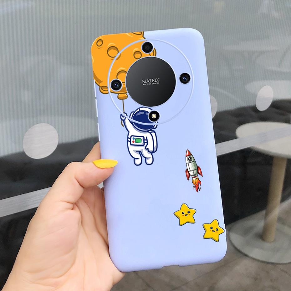 For Honor X9a Fashion Feather Cloud Pattern Phone Case For Honor X9a 5G X 9a ROM-NX1 Candy Color Soft Silicone TPU Back Cover