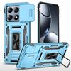 For Xiaomi 14T Pro Case Kickstand Slide Lens Lid PC+TPU Drop