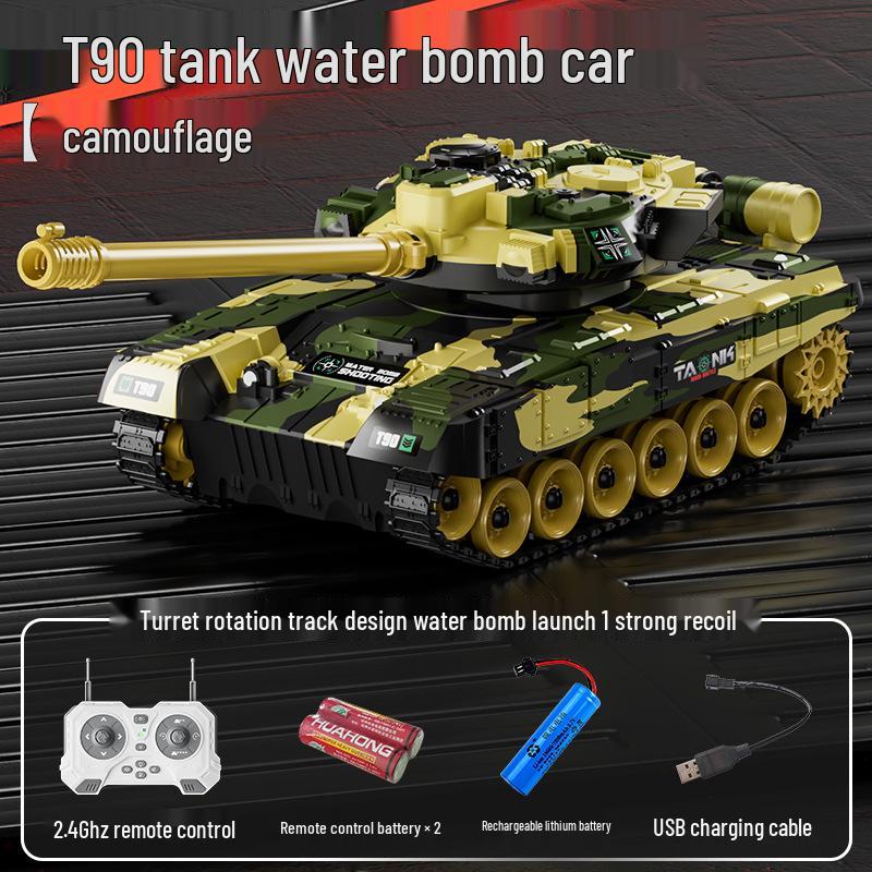Remote Control Off-Road Armored Tank Toy with Firing Capability