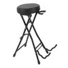 Skládací kytarová stolička 29,1 palce výška Kytarová židle Sedák s polstrovaným polštářem Vestavěný stojan
