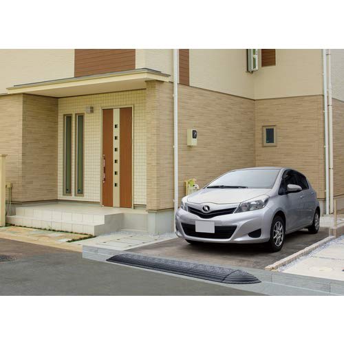 IRIS OHYAMA Step Slope Plate Width 60cm Step 10cm GDP-9560 Rubber Black