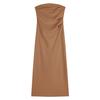 Sweet Spice Girl One-word Shoulder Tub Top Dress Women's Summer Pure Desire Bottom Inner Skirt Elastic Split Hip Wrap Long Dress