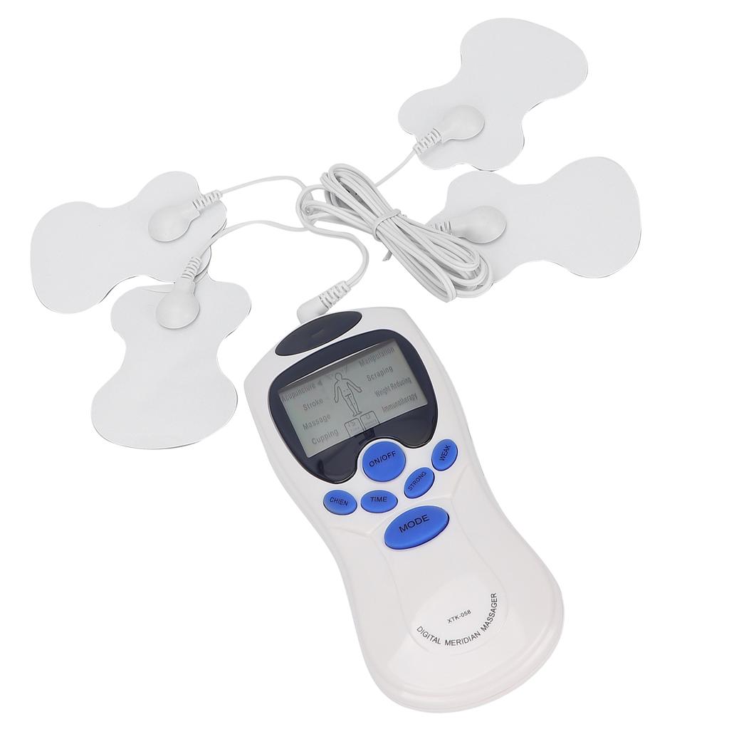 Muscle Stimulator Portable Mini Electronic Pulse Massager EMS Machine with 4 PadsUS Plug 100‑240V