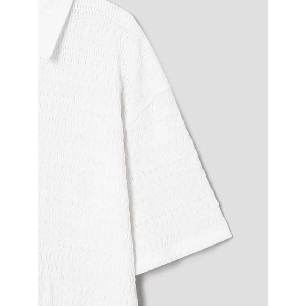 SHIFT.G Wave Texture Polo White