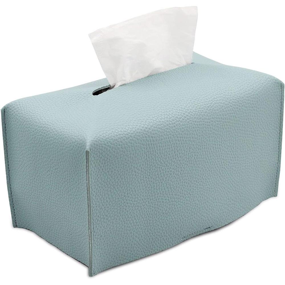 Korean Leather Tissue Box: Square Pull-Out Design for Home & Hotel Decor