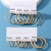 Simple Large Circle Metal Irregular Circle Stud Earrings Set - Creative And Personalized Ear Jewelry - 8-piece Earring Set