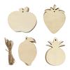 32Pcs Unfinished Wood Fruit Shapes Blank Discs Crafts Home Decoration Wooden Pieces Slices for DIY