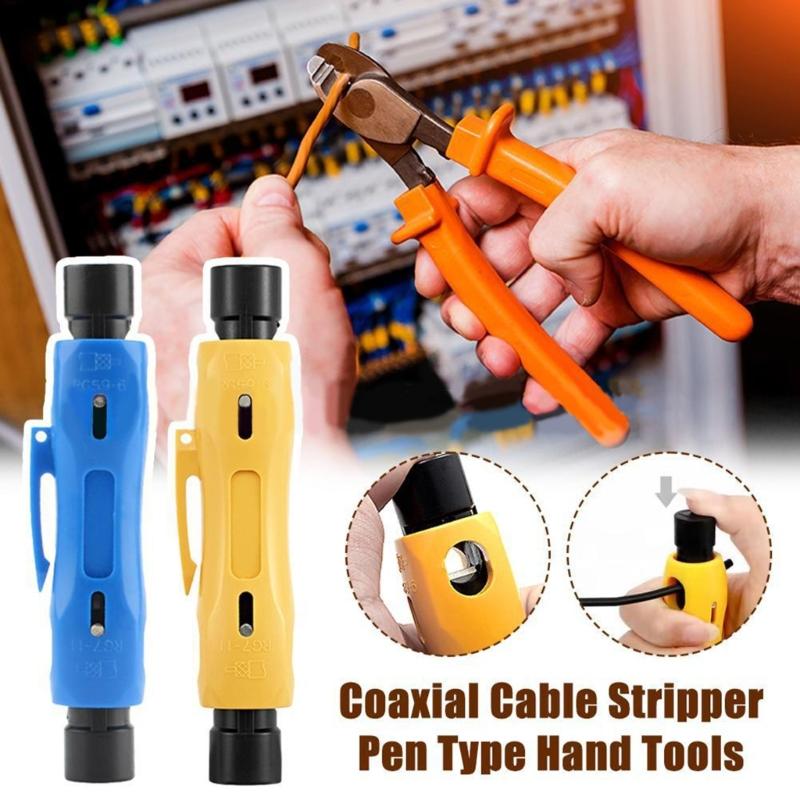 Stripping Tool Coax Coaxial Cable Wire Pen Cutter Stripper for RG59 RG6 RG7 RG11 Wire Stripping Pliers Tool Crimping