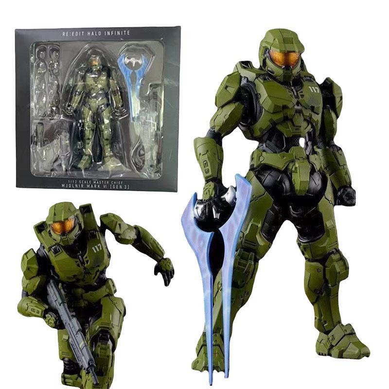 Halo 5 Guardians Master Chief Action Figure Toy Poseable Model 18cm Height