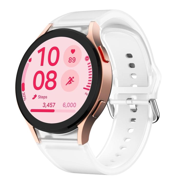 Fashion for Samsung Galaxy Watch FE 40mm Glacier Clear Two Color Silicone Watch Band