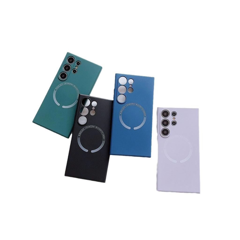 Suitable for Samsung S24 Ultra Liquid Magnetic Suction Phone Case New S23FE Wireless Charging Note20 Soft Shell Tpu