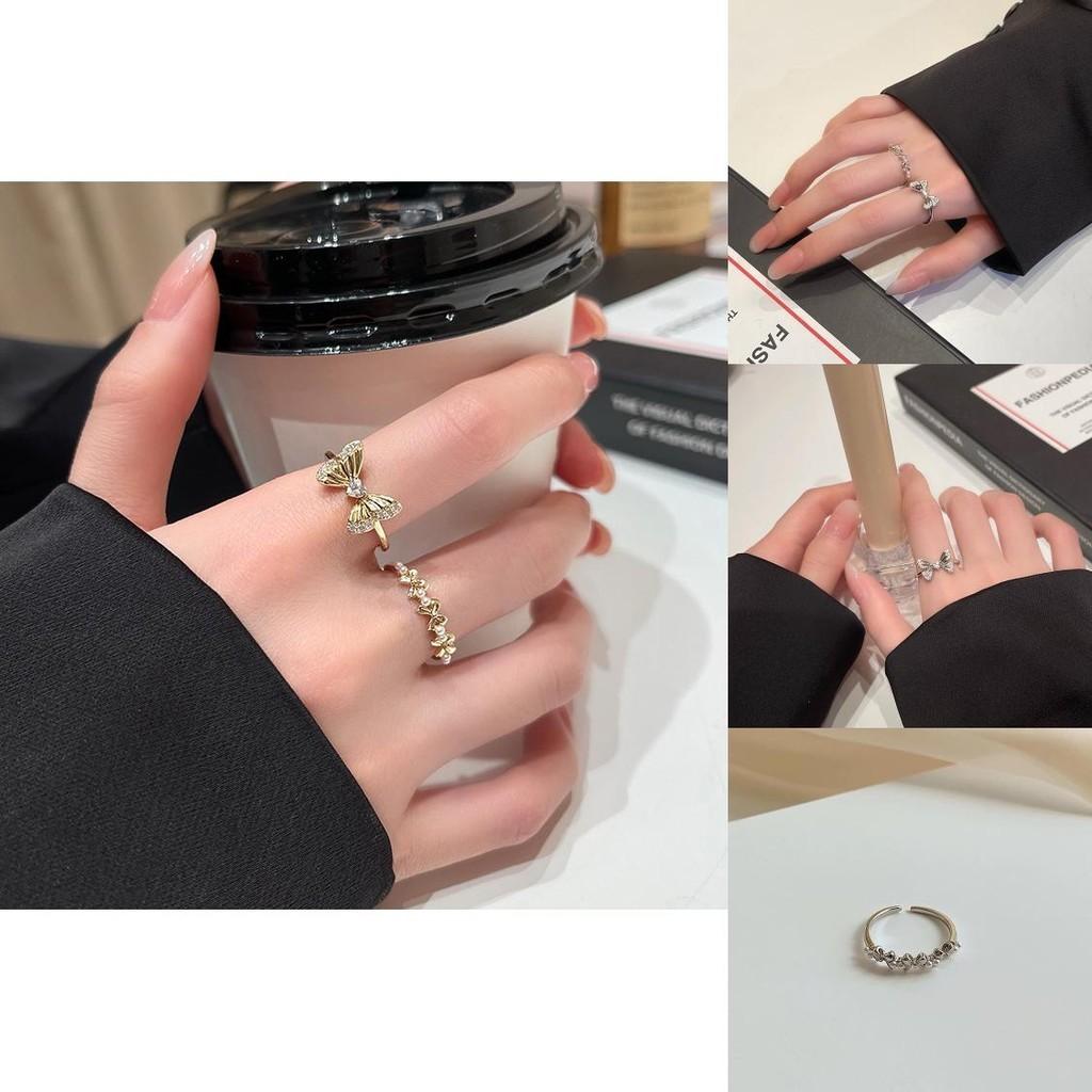 Eleganter Verstellbarer Schmetterling 925 Sterlingsilber Ring Für Damen Im Sommer-Modestil