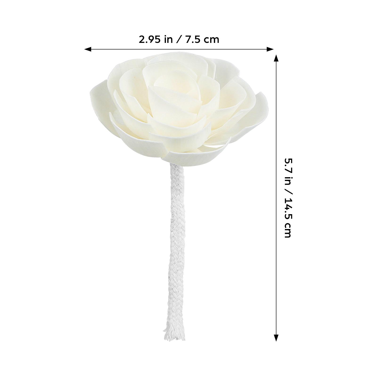 4Pcs Flameless Flower Shape Diffuser Sticks Cotton Rope Wick Artificial Flower Aroma Stick Refill Relaxation Aroma Stick Refill