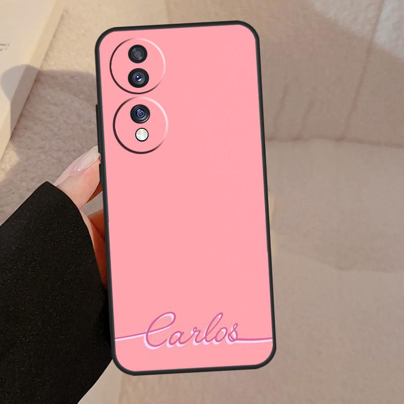 Personalisierter Monogramm-Name für Honor 90 70 50 Lite Magic 5 Pro 8X 9X Handyhülle für Honor X8a X9a X7a X6a X9 X7 X8 X9b