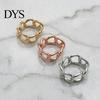 Fashion Scarf Jewelry Hollow Chain Ring, Modern Clip Electroplated Ring Holder for Women Shirts Shawls Neckerchiefs Slide