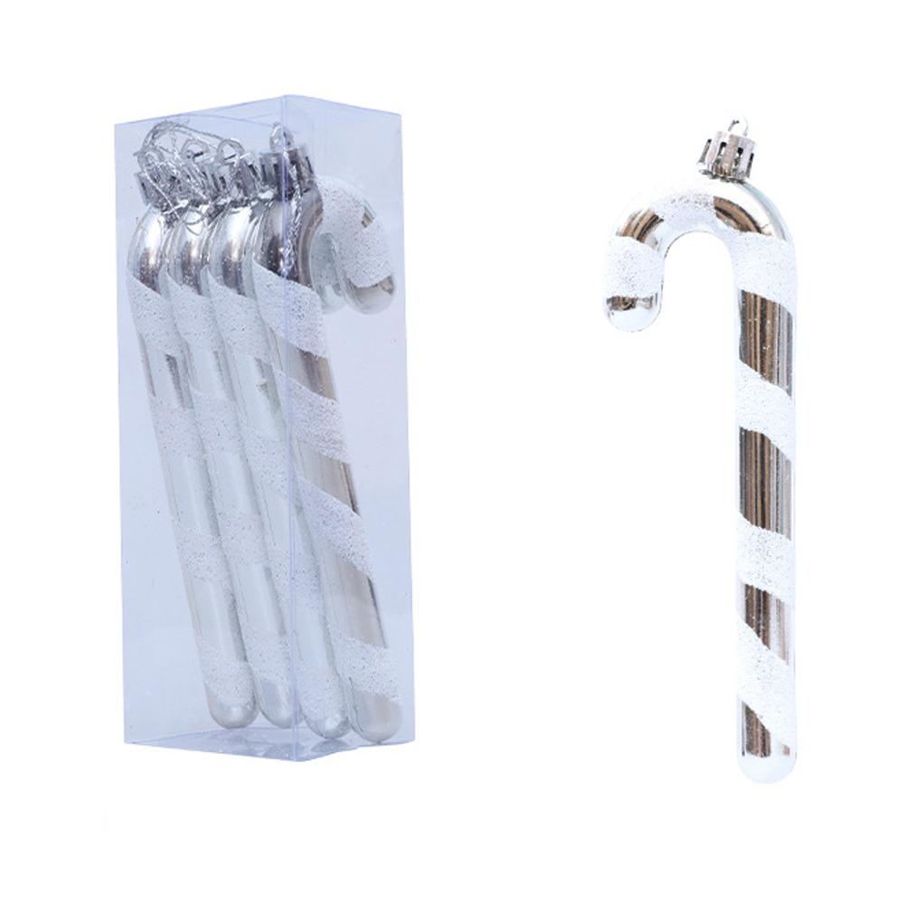 4pcs Shatterproof Lollipop Cane Pendant Plastic Christmas Tree Pendant  Merry Christmas Decoration