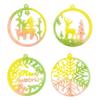 4pcs Silicone Mold for Keyring Pendant Christmas Theme Keychain Ornaments Moulds Stylish Key Chain Accessory Molds