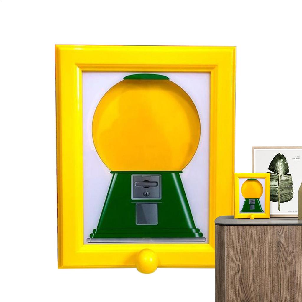 Desk Candy Dispenser Candy Vending Machine Photo Frame Creative Vending Toy Decorative Snack Container for Party Kitchen