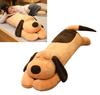 Dog Plush Toy Unisex PP Cotton Comfortable Cotton Wool Cute Long Pillow for Home Brown 60cm/23.6in