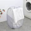 Dirty Clothes Storage Basket Foldable Large Capacity Hollow Out Mesh See-through Breathable Wide Opening Great Load Bearing Straps Toys Dolls Storage