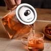 NewTeapot Glass Infuser Heated Resistant Container Flower Tea Pot Mug Clear Kettle Square Filter Glass Tea and Water Separation