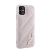 Karl Lagerfeld Klhcn61Pqdsmgp Iphone 11 / Xr 6.1 Różowy/Pink Hardcase Diagonal Quilted Script