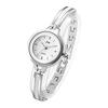 Ladies Bangle Watch Simple Cute Analog Display Waterproof Alloy Strap Popular Stylish Ladies Watch Silver Birthday Anniversary Christmas Valentine's