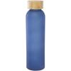 Bottle, 500 Ml Glass Sodocalcico Mate with Lid De Bamboo "Lume" Ocean Blue