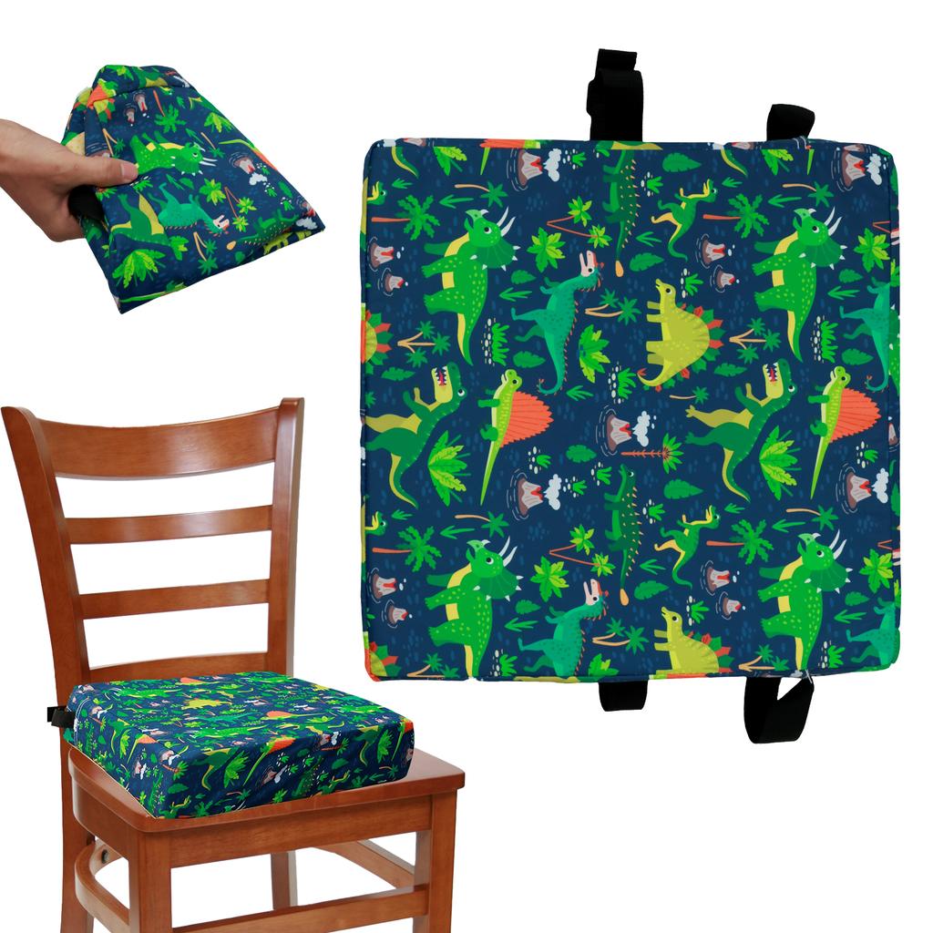 Children Booster Seat Pad Kids Dining Table Non Slip Cushion Adjustable Car Safety Belt and Fastening Strap Thickened Breathable