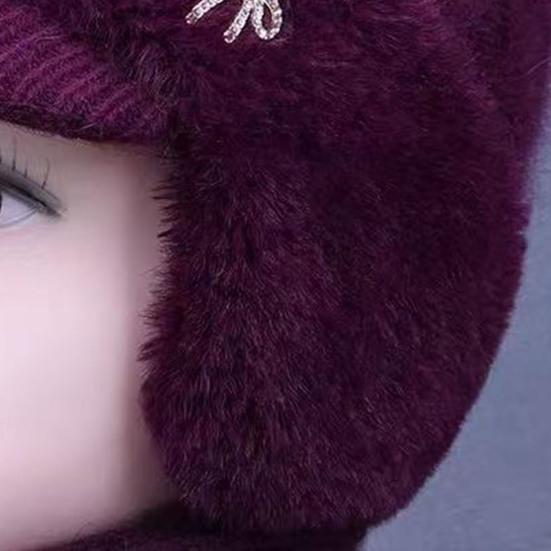 Căciulă tricotată cu clape pentru urechi, căptușită cu fleece care elimină umezeala, caldă, design 3-în-1, șapcă de baseball, pălărie de exterior pentru vreme rece