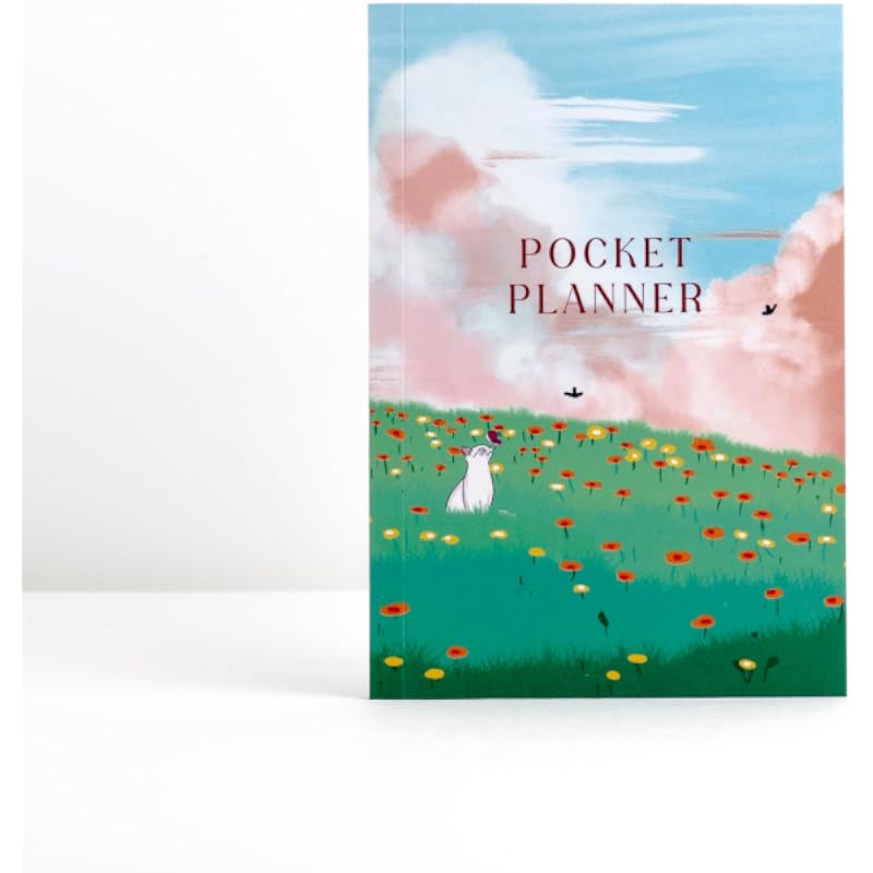 FACTOR NOTES Undated Planner: 12 Months Organizer|Monthly & Weekly Layouts|Pocket Size (Field Of Joy)