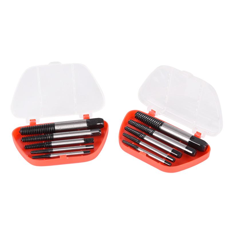 5Pcs Screw Extractor Drill Bits Guide Broken Damaged Bolt Remover Repair Tools