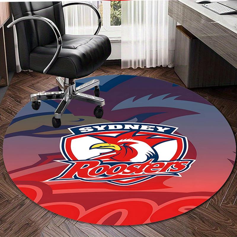 1 Stück Fußballmannschaft (23) Design Bedruckter Bereich Runder Teppich für Schlafzimmer Wohnzimmer Heimdekoration Teppiche Matte Rutschfeste Matte Teppich für das Bett