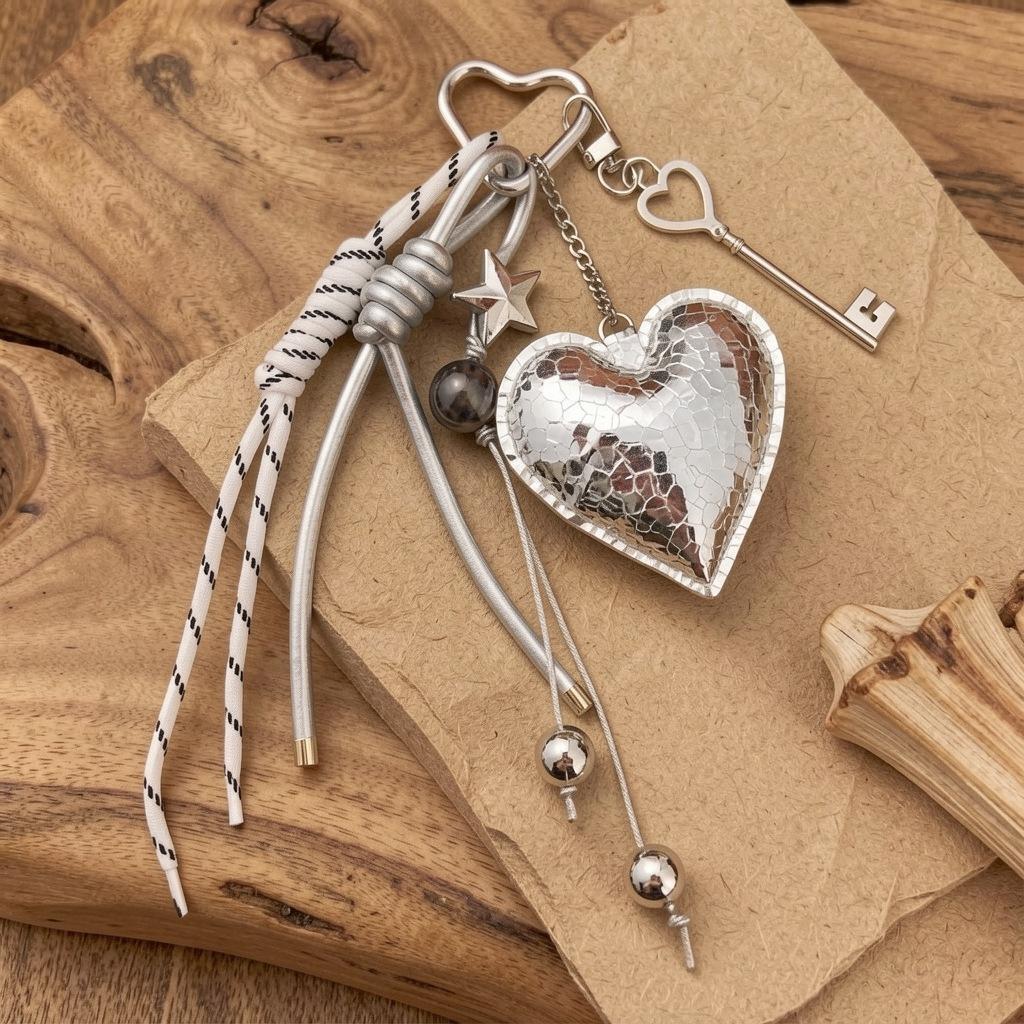 Lady's Fashion Five-Pointed Star Bag Pendant Car Dopamine Matching Hand Gift Hanging Rope Accessories Bag Charm