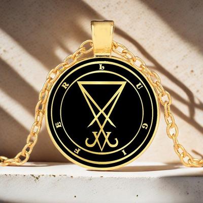 Lucifer Necklace, Lucifer'S Mark Pendant, Lucifer'S Sign Jewelry Charm. Suitable For Everyday Wear, Unisex.