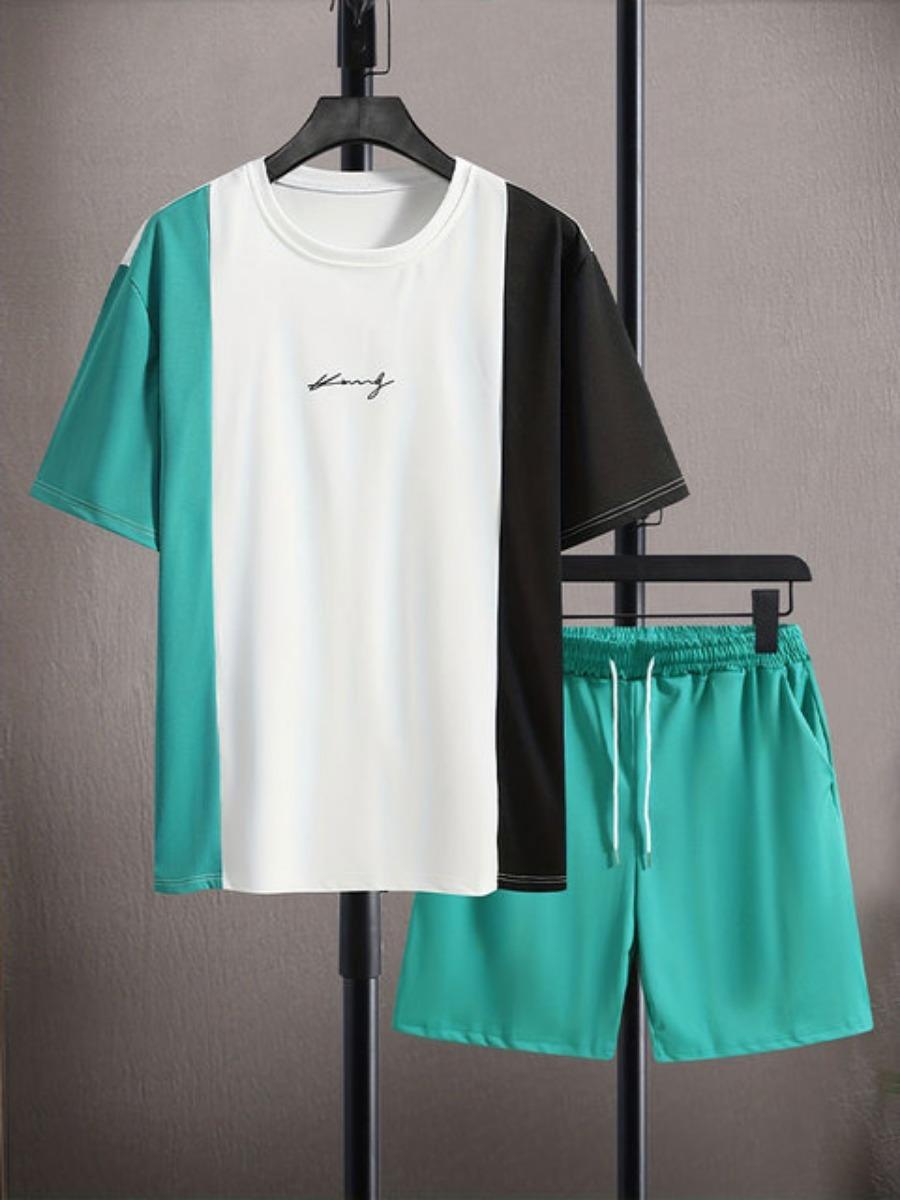 

Outdoor Street Fashion Beach Shorts 3D Printed Men s T-shirt And Shorts Set Summer Casual Men s Short-sleeved Top M