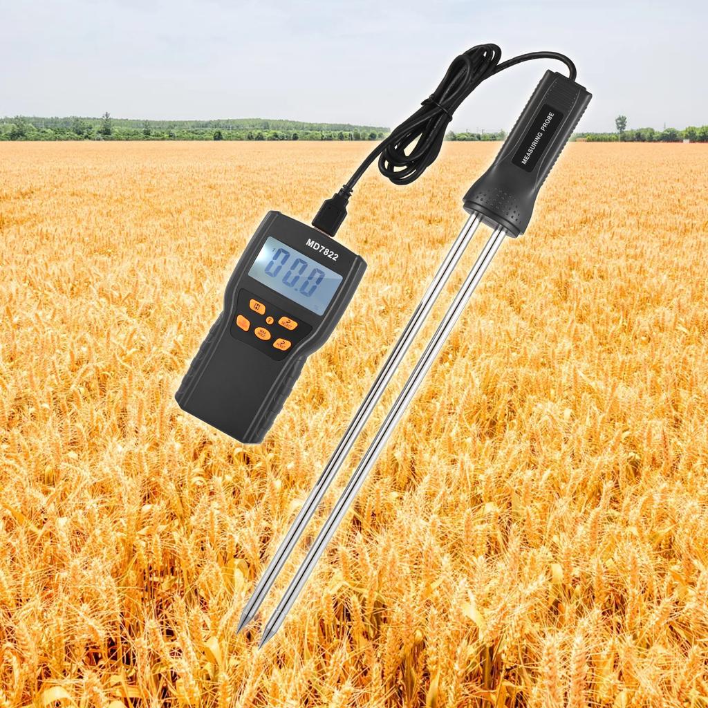Misuratore di umidità per cereali Misuratore digitale LCD per grano, riso e mais Misuratore di umidità per cereali Contenuto d'acqua