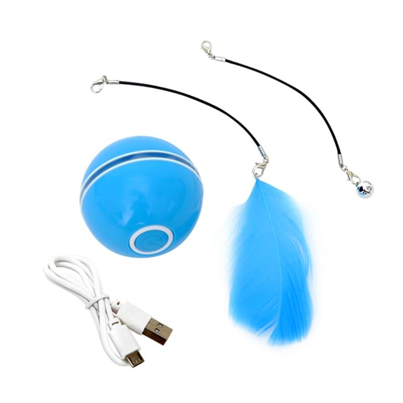 Dog Chasing Toy Ball Automatic Rolling Ball Cats Toy Interaction Pet Teaser Ball Toy Auto-Moving Cats Training Toy Gift