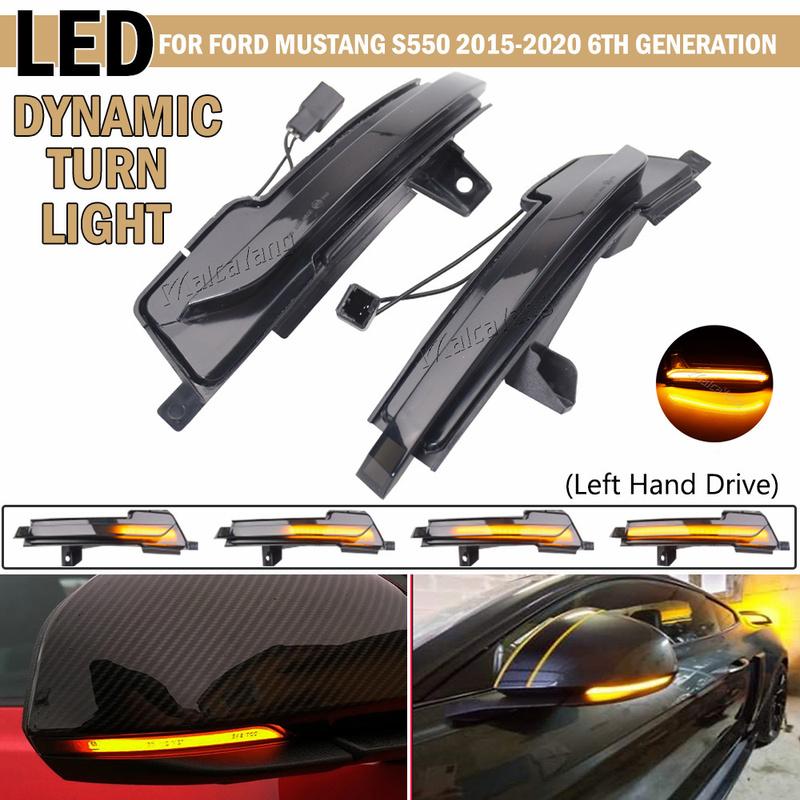 

Hot Sell Turn Signal Lamps For Ford Mustang S550 2015 2016 2017 2018 LED Dynamic Side Mirror Sequential Light