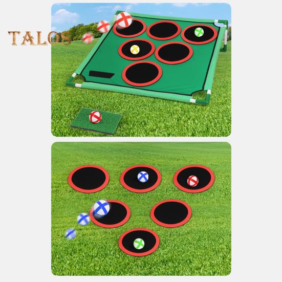 Golfspiel-Spielset für Kinder, lustige Gartenspiele, Hinterhofspiele, Väter und Golfer, inklusive 20 Golfbällen, Putting Mat und Tasche, lässige Golfspiele für Zuhause für