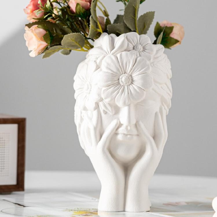 Concrete Vase Silicone Molds DIYs Flowerpot Mould Ornament Making Flower Girl Plaster Epoxy Resin Castings Molds Decors