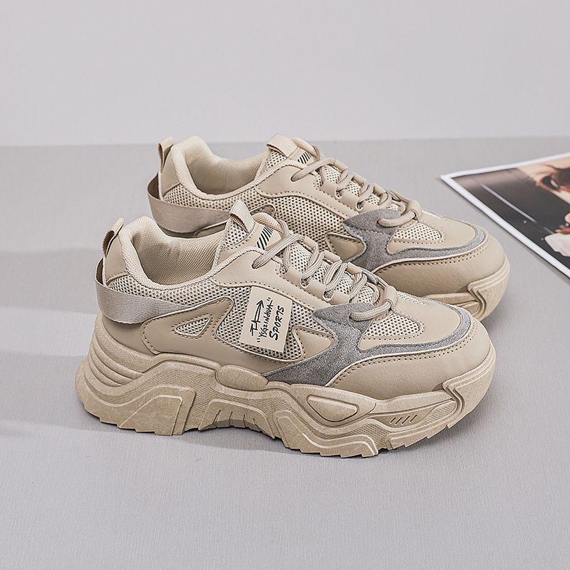 ins Korean version of the new dad shoes girl 2025 autumn student versatile sports shoes street shot casual heightening shoes K819