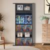 Media Storage Cabinet 5 Layers Adjustable DVD Shelves 240 CDs Espresso