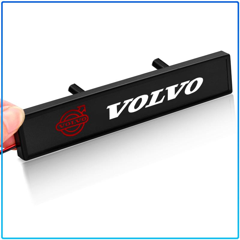 Car Head Grill Emblem LED Light Front Grille Badge Sticker For Volvo Rdesign XC90 S60 XC60 V70 S80 S40 V50 V40 V60 C30 S70