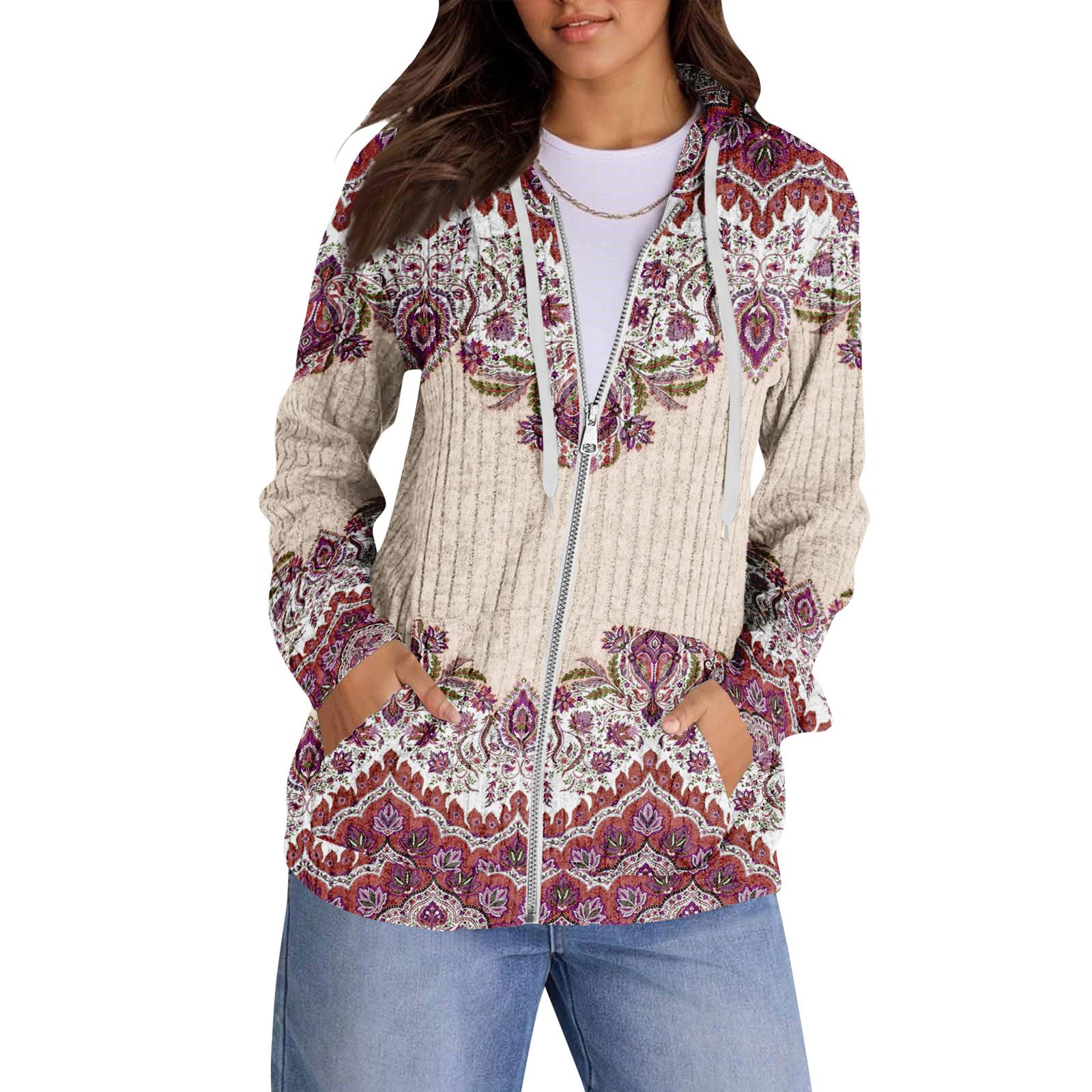 

Толстовки для жінок Модні топи Повсякденна осіння мода Толстовка з довгими рукавами та кишенями Легкий пуловер L гарячі рожевого кольору