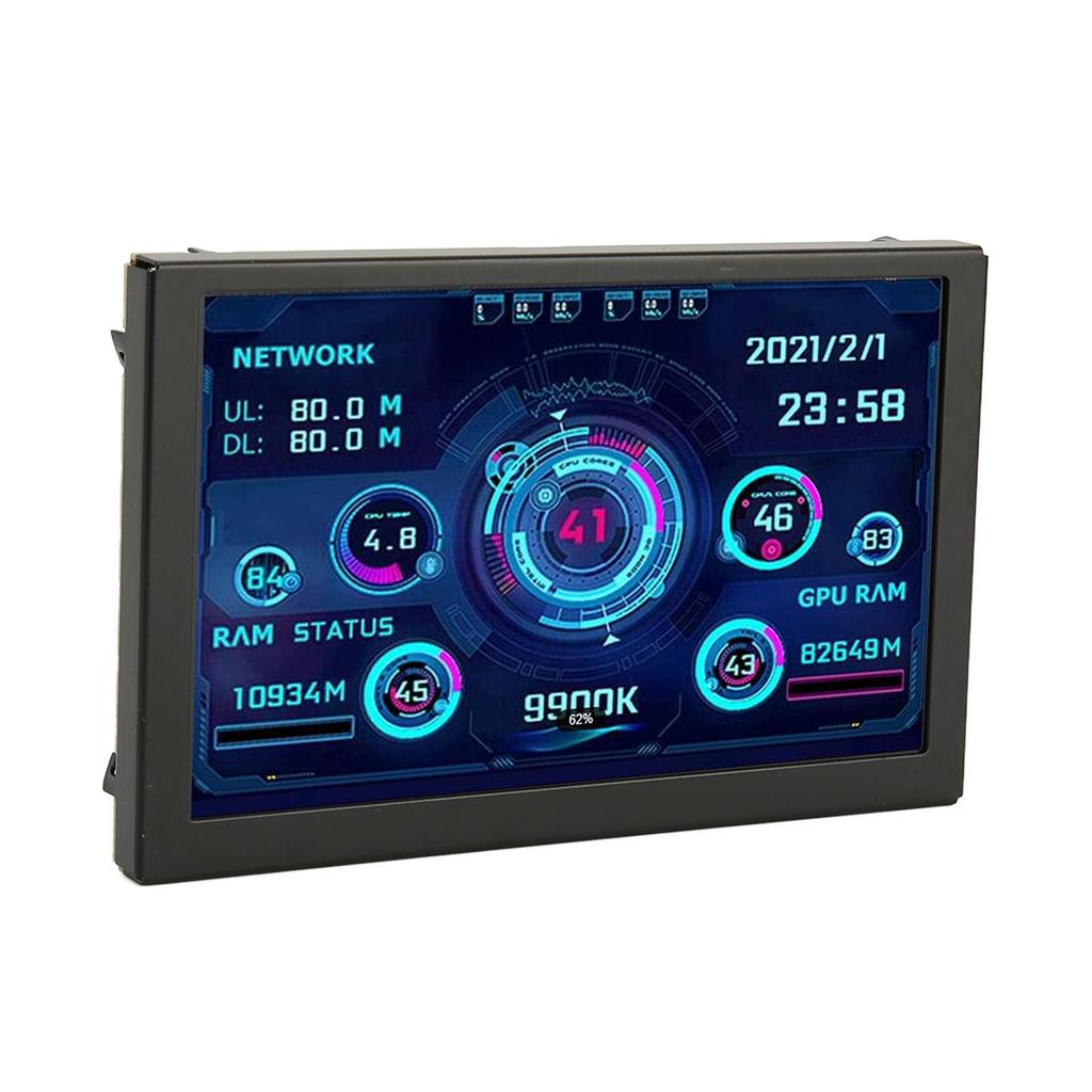 5in Computer Temp Monitor IPS USB Mini Screen PC Sensor Panel Dynamic Display Monitor PC CPU RAM HDD Data Monitor