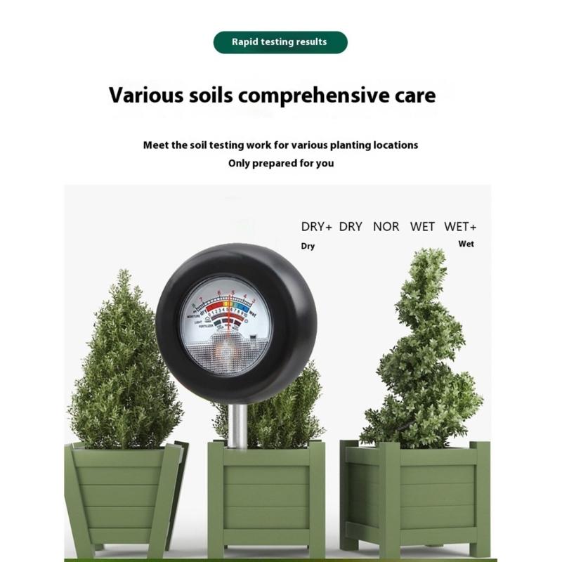 4 In 1 Soil Tester Analyzes Moisture Light Temperature Soil Nutrient Detectors For Gardening Agriculture Planting