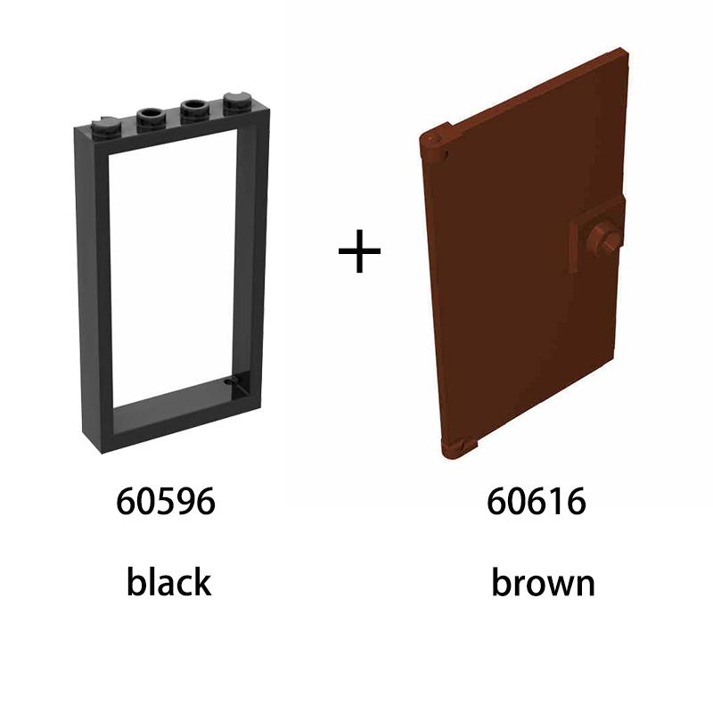 10pcs1x4x6 Door Frame Smart Window Compatible with 60596 60616 MOC Parts, Building Block Model Accessories, Children's Toys