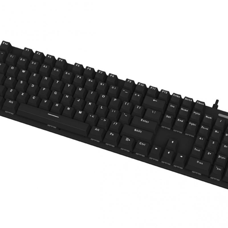 K74 Mechanical Keyboard: 104-Key, Wired, Dual-Use for Office & Gaming with Mixed Backlight.
