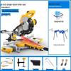 LUXTER 8-inch Sliding Compound Miter Saw with Single Bevel, Aluminum Cutting, Laser Guide, and 45° Woodworking Capability.